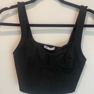zara corseted tank, super stretchy